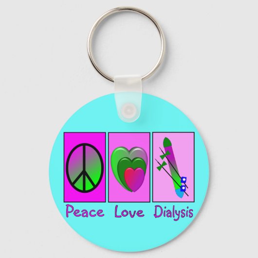 Peace Love Dialyse Sleutelhanger (Voorkant)