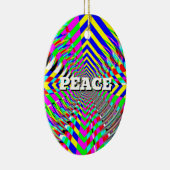 PEACE LOVE Diamantkunst Keramisch Ornament (Rechts)