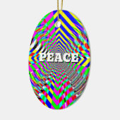PEACE LOVE Diamantkunst Keramisch Ornament (Links)