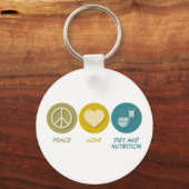 Peace Love Diet en Nutrition Sleutelhanger (Voorkant)