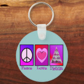 Peace Love-diëticien Sleutelhanger (Voorkant)