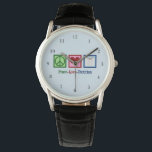 Peace Love Dietitian Horloge<br><div class="desc">Peace Love Dietitian gift voor een diëticiaanse voedingsdeskundige die klanten met voeding helpt. Een gave voor een afstuderen op het gebied van de diëtetica.</div>