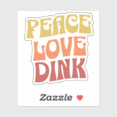 Peace Love Dink Aangepaste gesneden Vinyl Sticker (Vel)