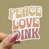 Peace Love Dink Aangepaste gesneden Vinyl Sticker