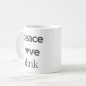Peace Love Dink | Pickleball Fan Addict Tea Koffiemok (Voorkant links)
