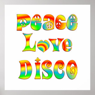 Peace Love Disco Poster
