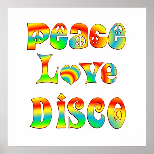Peace Love Disco Poster (Voorkant)