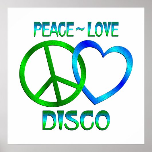 Peace Love DISCO Poster (Voorkant)