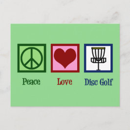 Peace Love Disk Golf Briefkaart