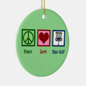 Peace Love Disk Golf Keramisch Ornament (Rechts)