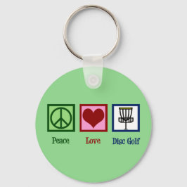 Peace Love Disk Golf Sleutelhanger