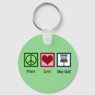 Peace Love Disk Golf Sleutelhanger