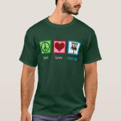 Peace Love Disk Golf T-shirt (Voorkant)
