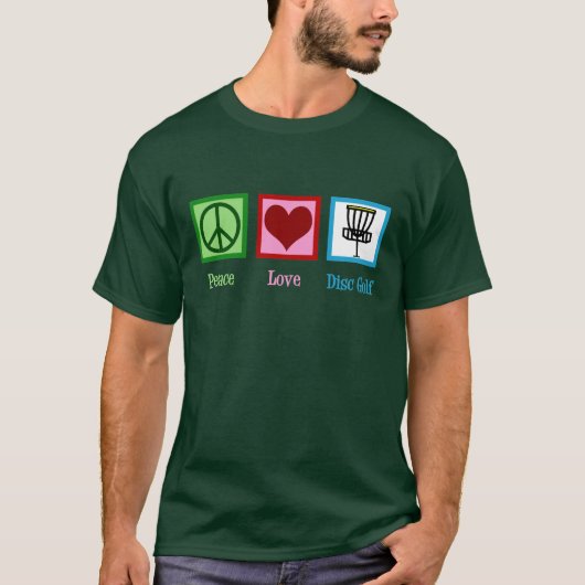 Peace Love Disk Golf T-shirt (Voorkant)