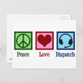Peace Love Dispatch Operator Dispatcher Briefkaart (Voorkant / Achterkant)