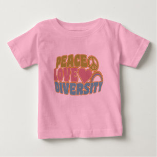 PEACE LOVE DIVERSITEIT shirt - kies stijl en kleur