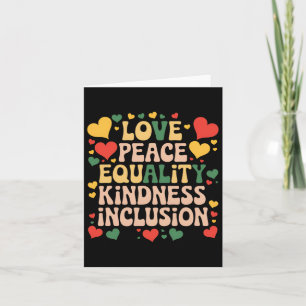 Peace Love Diversity Inclusion Black History Month Kaart