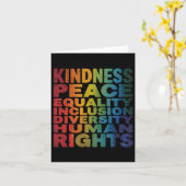 Peace Love Diversity Inclusion Equality Black Hist Kaart (Gele Bloem)