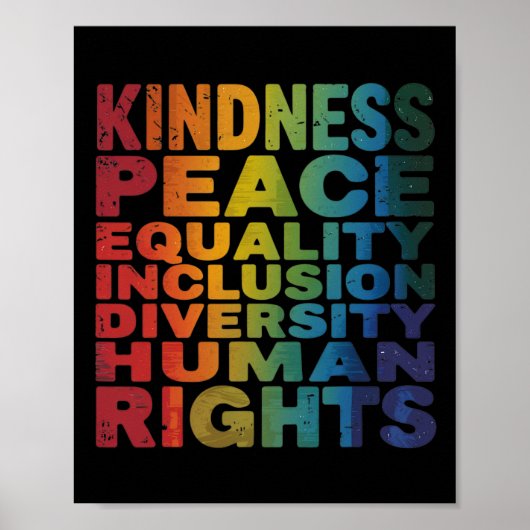 Peace Love Diversity Inclusion Equality Black Hist Poster (Voorkant)