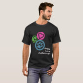 PEACE LOVE DOBERMAN T-SHIRT (Voorkant volledig)