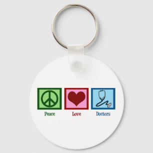 Peace Love Doctors Sleutelhanger