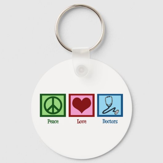 Peace Love Doctors Sleutelhanger (Voorkant)