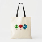 Peace Love & Dog Agility Canvas tas (Voorkant)