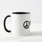 Peace, Love & Dogs 11 oz Combo Beker Mok (Links)