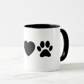 Peace, Love & Dogs 11 oz Combo Beker Mok (Voorkant rechts)