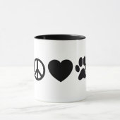 Peace, Love & Dogs 11 oz Combo Mok (Midden)