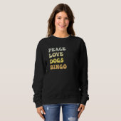 Peace Love Dogs Bingo Retro Trui (Voorkant volledig)