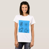 Peace Love Dogs en Coffee T-shirt (Voorkant volledig)