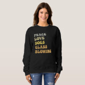 Peace Love Dogs Glass Blowing   Retro Trui (Voorkant volledig)