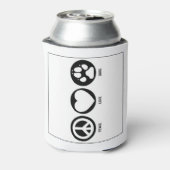 Peace Love Dogs Koelbox Blikjeskoeler (Blikje Achterkant)