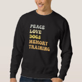 Peace Love Dogs Memory Training Retro Trui (Voorkant)