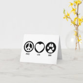 Peace Love Dogs Note Card Kaart (Gele Bloem)