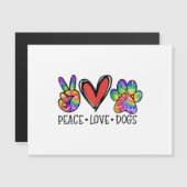 Peace Love Dogs Paws Tie Dye Rainbow Animal Rescue (Voorkant / Achterkant)