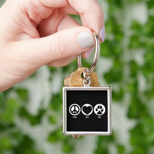 Peace Love Dogs Sleutelhanger (Hand)