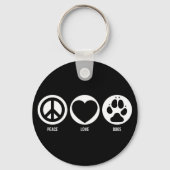 Peace Love Dogs Sleutelhanger (Voorkant)
