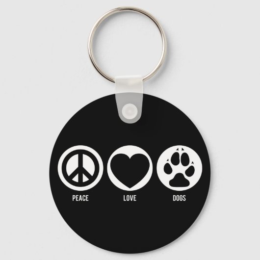 Peace Love Dogs Sleutelhanger (Voorkant)