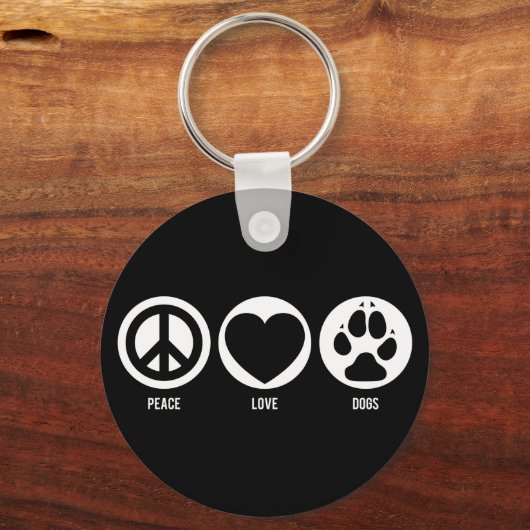 Peace Love Dogs Sleutelhanger (Voorkant)