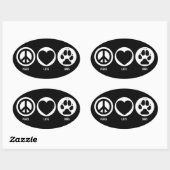 Peace Love Dogs Sticker (Vel)