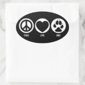 Peace Love Dogs Sticker (Tas)