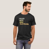 Peace Love Dogs Triathlons Retro T-shirt (Voorkant volledig)
