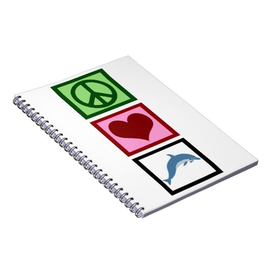 Peace Love Dolphins Notitieboek (Rechterzijde)