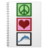Peace Love Dolphins Notitieboek (Voorkant)