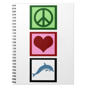 Peace Love Dolphins Notitieboek