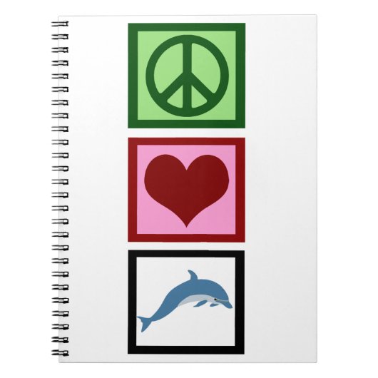 Peace Love Dolphins Notitieboek (Voorkant)