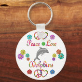 Peace Love Dolphins Sleutelhanger (Voorkant)
