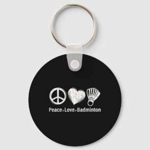 Peace Love Dominton Grappige Sportspeler Coach Gra Sleutelhanger